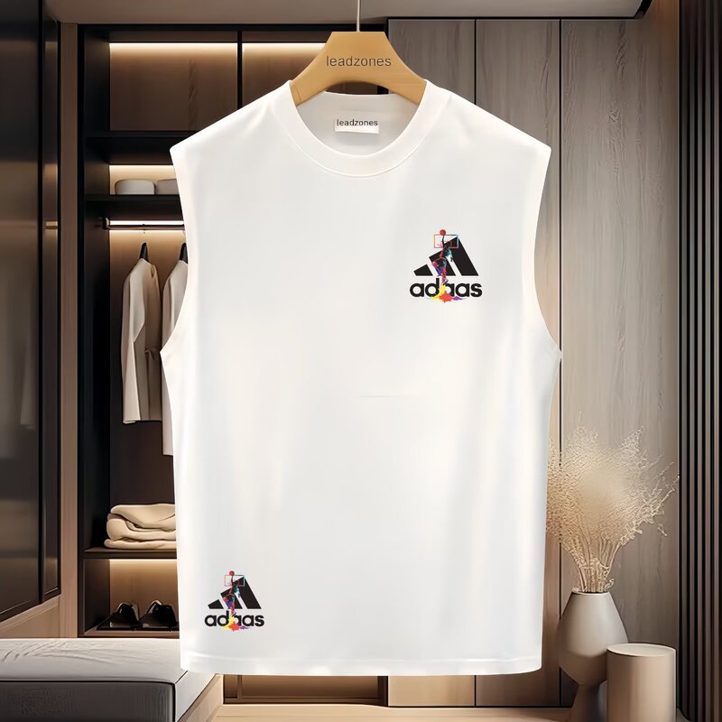 American Sleeveless T-Shirt Men's Summer Trendy Brand Loose Waistcoat Boys Sports Fitness Basketball Running Vest Top