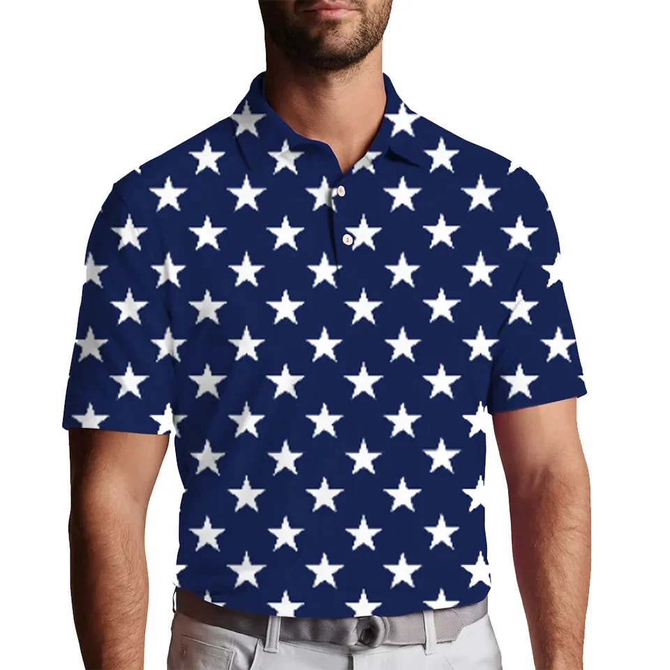 2-дневное Поло для волос мужское с коротким рукавом модная повседневная пуговица с 3D-принтом, Мужская Европейская и американская летняя тенденция