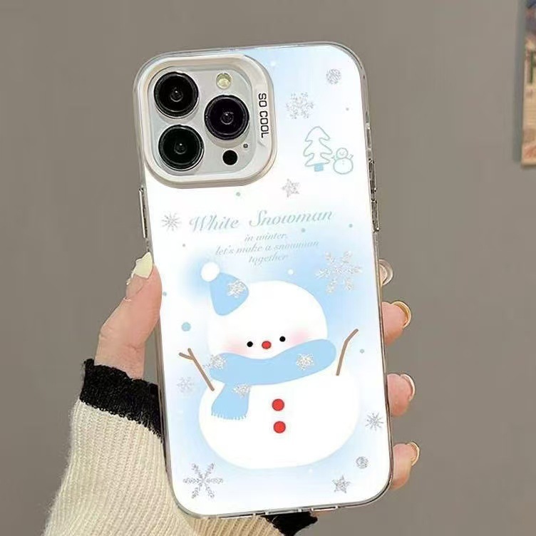 冬季雪人适用苹果17手机壳iphone16promax新款15pro/14/13/12欧美