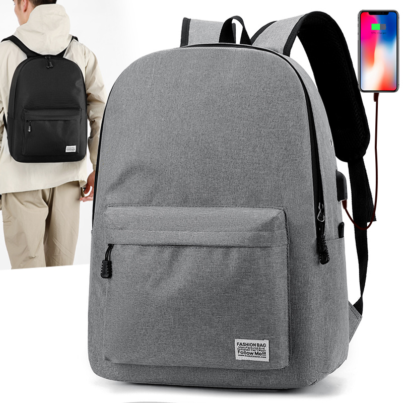 Mochila casual transfronteriza para hombres, simple y elegante, mochila escolar coreana para estudiantes de primaria y secundaria, mochila para computadora de negocios de gran capacidad