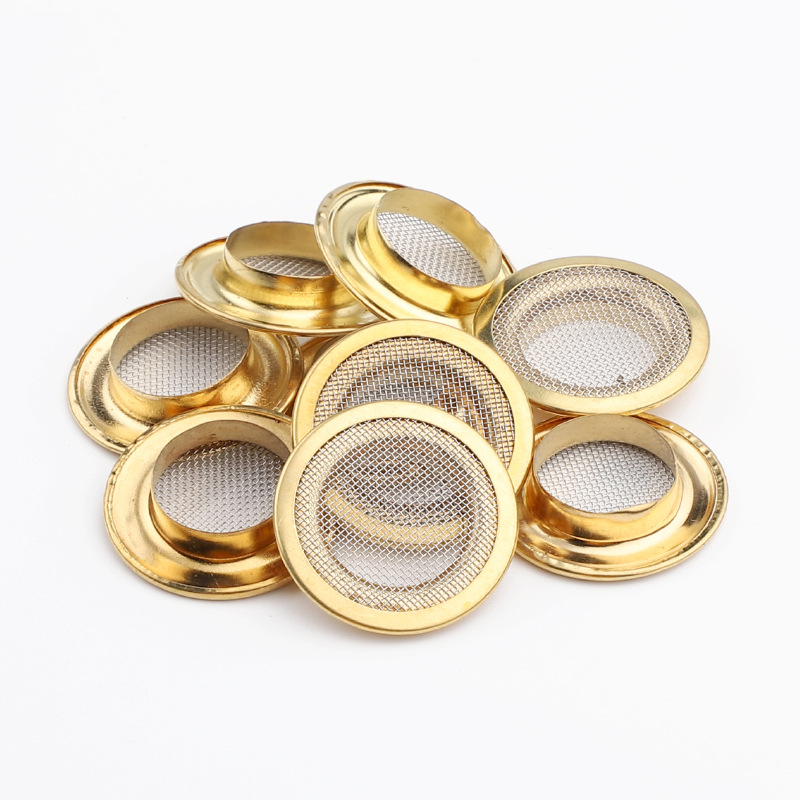 Ojales de cobre metálico con malla redonda, respiraderos