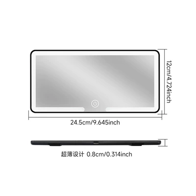 makeup mirror makeup three-gear dimming — Sun visor rearview mirror
