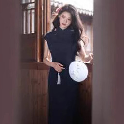 Chunxiao 2025 Summer New Pure Color Retro Literary Daily Improved Long Cheongsam New Chinoiserie Cheongsam Dress