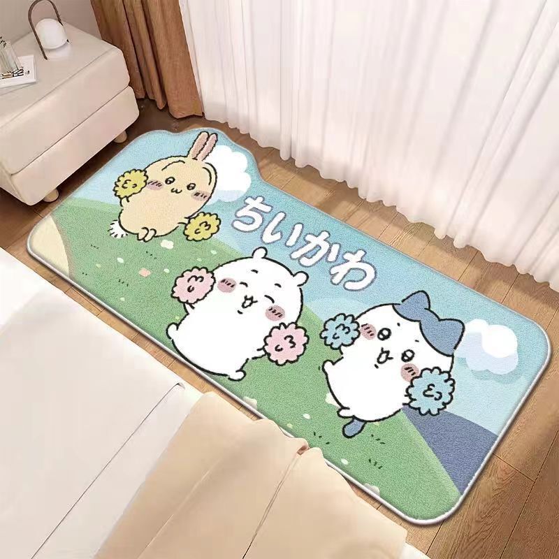 模造カシミヤカーペット、寝室のベッドサイドブランケット、かわいい漫画の厚みのある柔らかいカーペット、リビングルームの汚れにくいお手入れが簡単なコーヒーテーブルブランケット|undefined