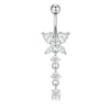 Стальной (с белыми кристаллами, бабочка)