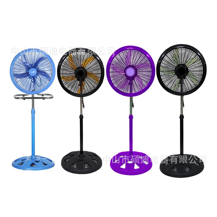 OEM transfronterizos personalizados de color 18 pulgadas chasis poroso de ventilador de suelo 220V gran viento sacudiendo la cabeza ventilador vertical de 18 pulgadas