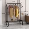 Black [thickening] double pole 1.10 meter arch type+coat hook