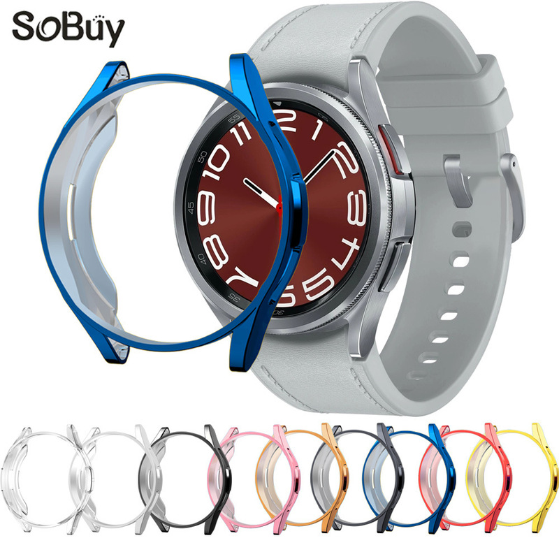 Suitable for Samsung Galaxy Watch 6 Classic Watch Case 43 47mm Protective Cover Tpu Half Pack Frame