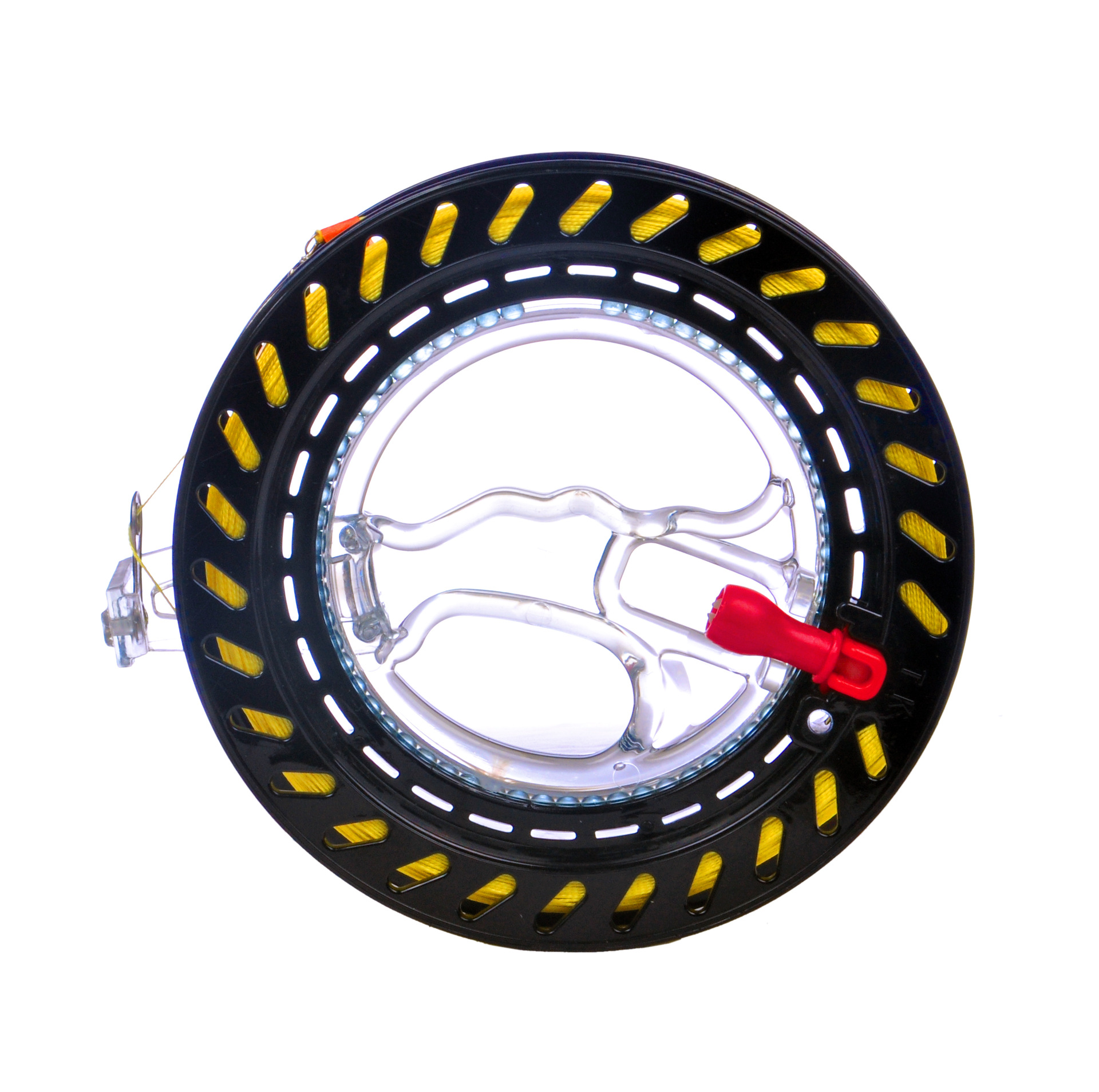 Carrete de cometa con línea al por mayor rueda azul de mano rodamiento de bolas de cristal rueda silenciosa fabricante de equipos de vuelo en stock