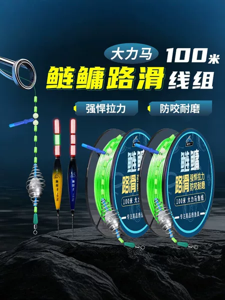 Slip-line fishing rig for carp and bighead carp with color-changing electronic float, surf rod, slip float, sea rod, long-distance casting, high-strength spring line rig