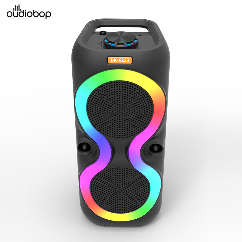 altavoz bluetooth oudiobop doble altavoz impactante efecto de sonido altavoz portátil al aire libre subwoofer estéreo
