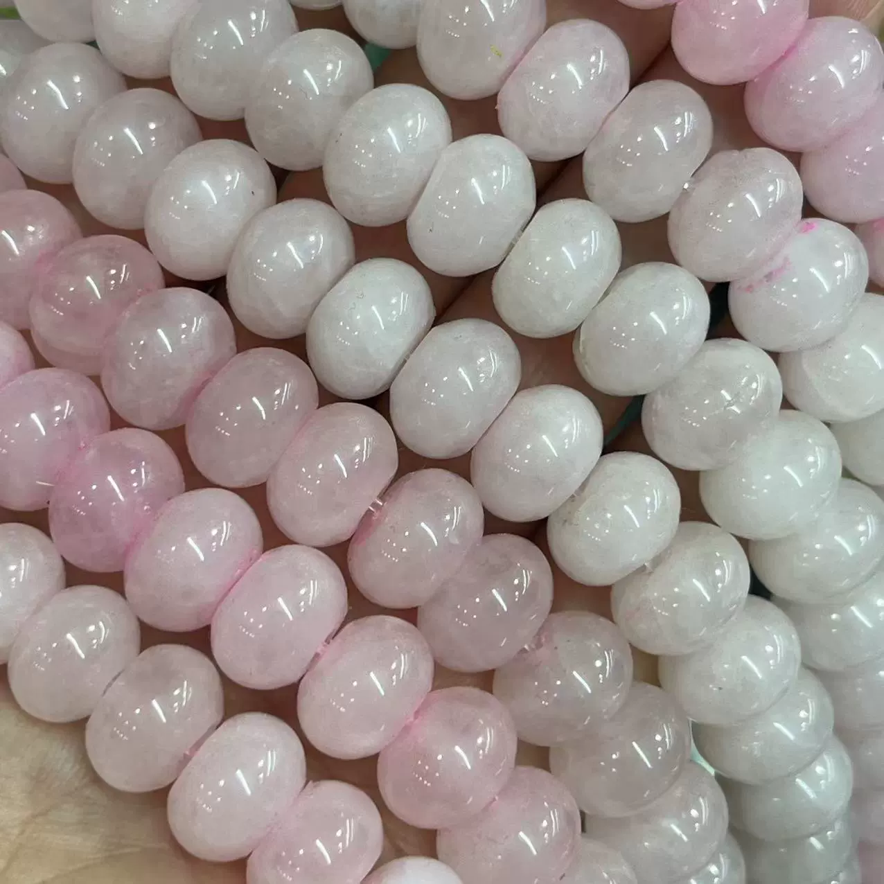 Rose quartz 6X10MM wheel abacus beads natural stone Nature Stone Beads about 65 pieces/piece