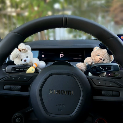 Dashboard Decoration Plush Toy Steering: Car ornaments - waist-decoration-candy-bear-necklace-bear