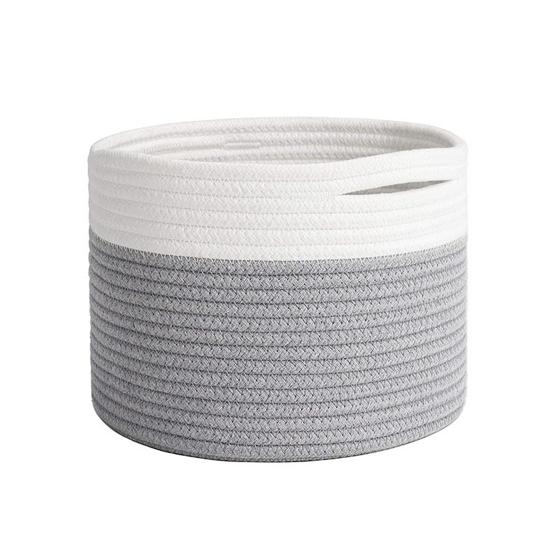 家庭用綿紐アメリカ式洗濯物バスケット雑誌収納バスケット洗濯物バスケット収納バスケットバスケット折りたたみ編みバスケット