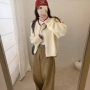 圆领新款春秋撞色毛衣