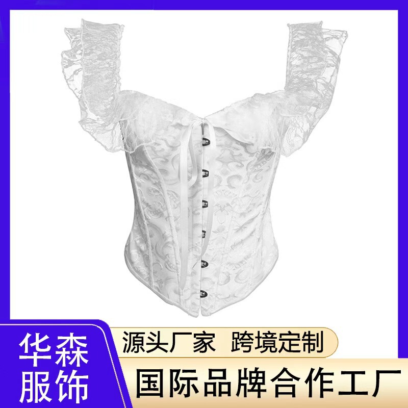 European and American New Lace Shoulder Strap Waist Clip Wedding Dress Shapewear Palace Corset Corset Belt