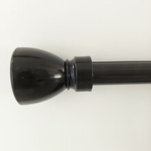 黑色罗马杆光滑结实推拉顺畅稳固不易变形罗马杆安装便捷使用方便