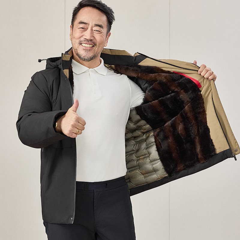 石墨烯蓄热防寒保暖棉袄中老年冬季棉服休闲百搭加绒加厚商务百搭