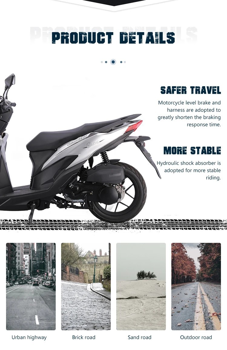 New Year's Best-Selling Cross-Border lb Motorcycle 150Cc Adult Fuel-Efficient Scooter Available for Wholesale