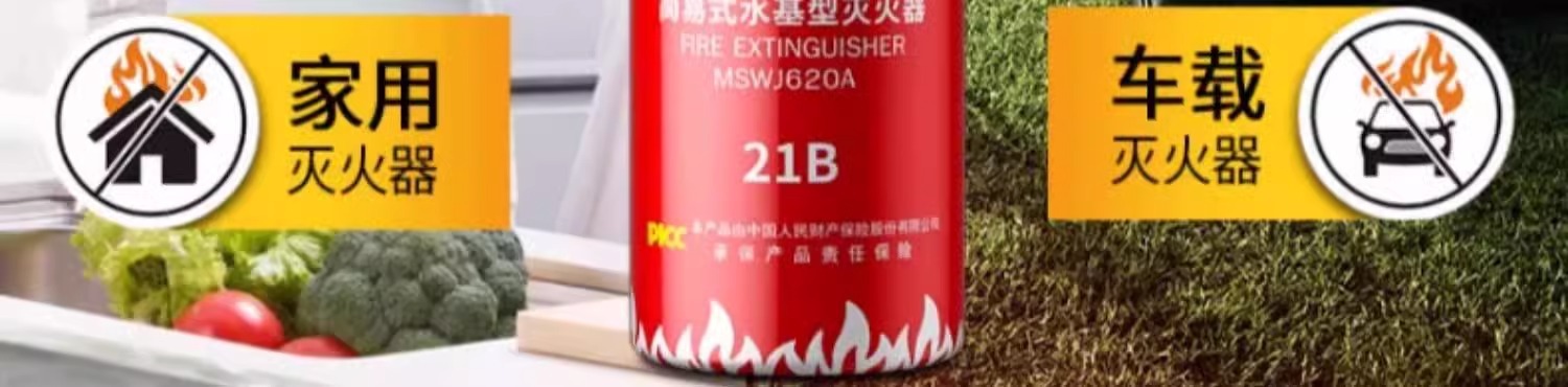 Water-Based Fire Extinguisher for Private Cars, Small Car, Portable Vehicle-Mounted Household Fixed Annual Inspection Fire Equipment Essential