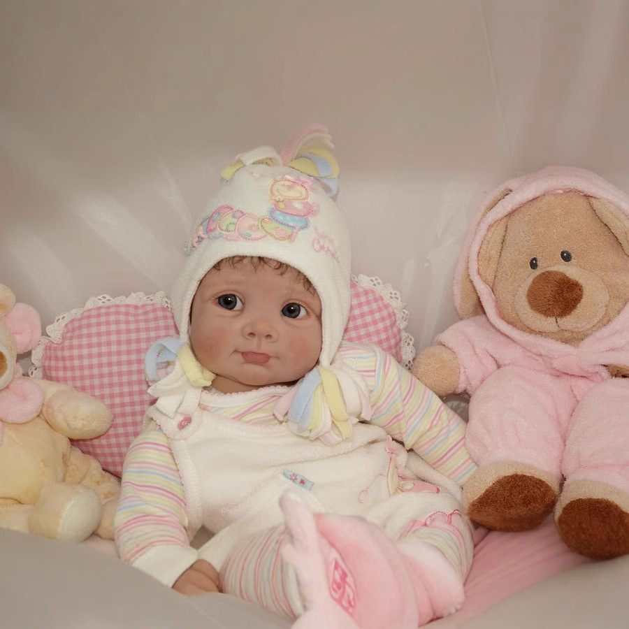 NPK 22 pulgadas muñeca reborn kit conjunto completo con cuerpo y ojos BIBY
