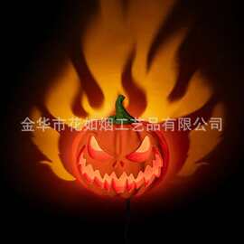 跨境暗黑南瓜造型氛围灯 万圣节风惊悚特效装饰灯