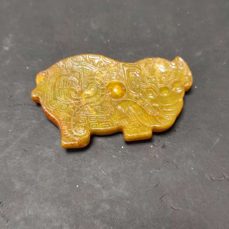 批发仿古做旧岫玉工艺品手把件摆件龙凤玉佩宫廷定型盒批发直播私|undefined