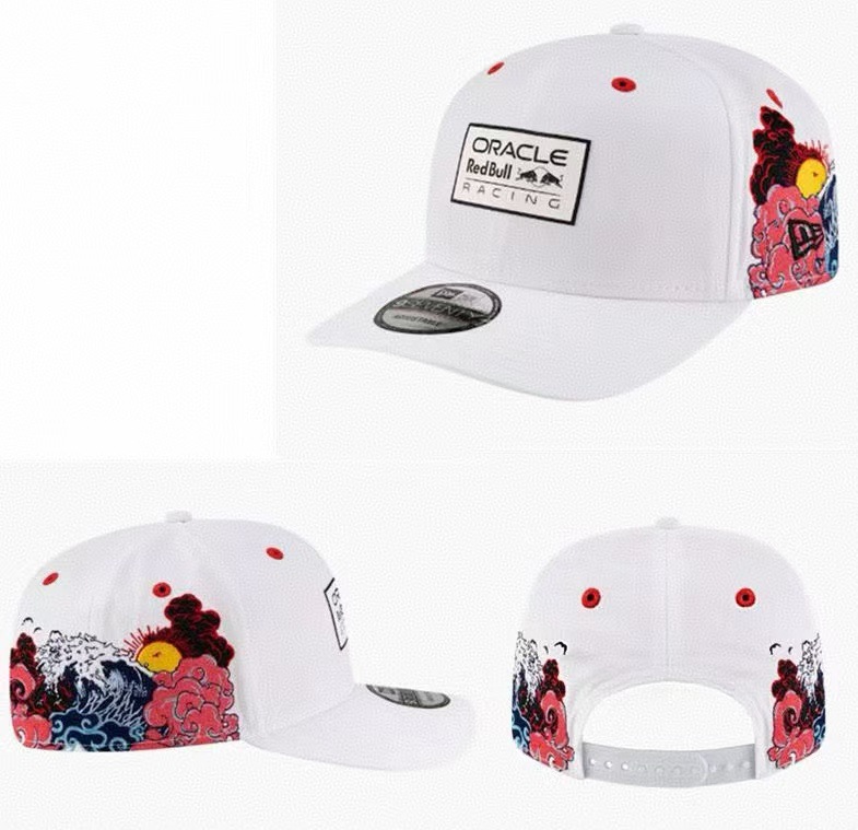 2024 nuevo estilo transfronterizo negro techo duro Red Bull League fan gorra de béisbol sombreado protector solar hombres y mujeres estilo bordado de moda