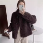 秋冬立领皮毛一体羊剪绒大衣