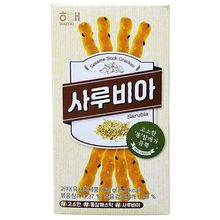 海太芝麻棒韩国进口韧性原味酥脆儿童手指饼干休闲零食盒装60g