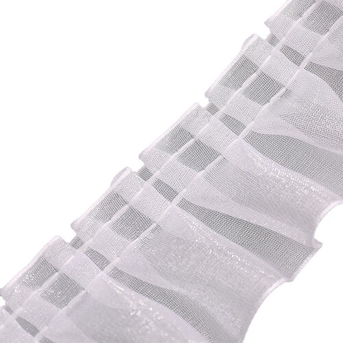 White polyester lace gauze with pleated lace accessories handmade DIY wrinkled clothing accessories skirt lace wholesale