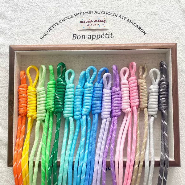 Roman Knot Style Colorful Phone Strap Fashion DIY Handmade Decoration Dopamine Woven Plush Toy Pendant