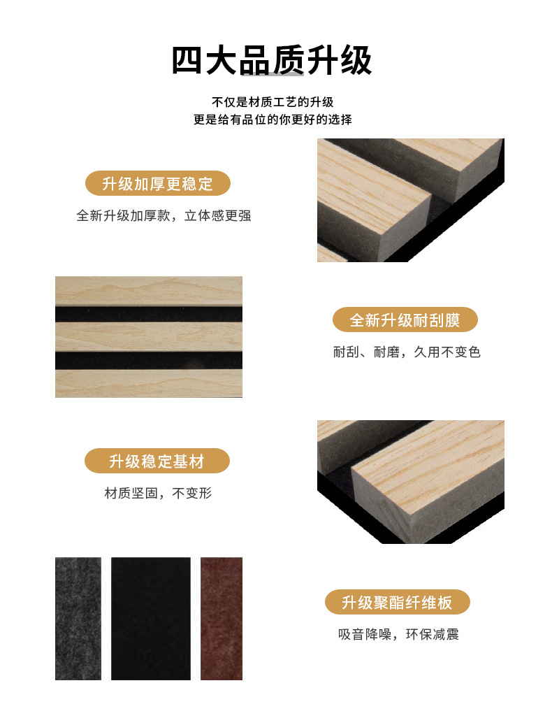 聚酯纤维吸音板格栅墙板异形吸音板墙面装饰板隔音板木条吸音板-阿里巴巴