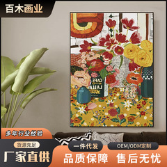 メイラードソファ背景壁リビングルーム装飾絵画玄関通路モデルルーム油絵吊り絵画レストラン寝室壁画