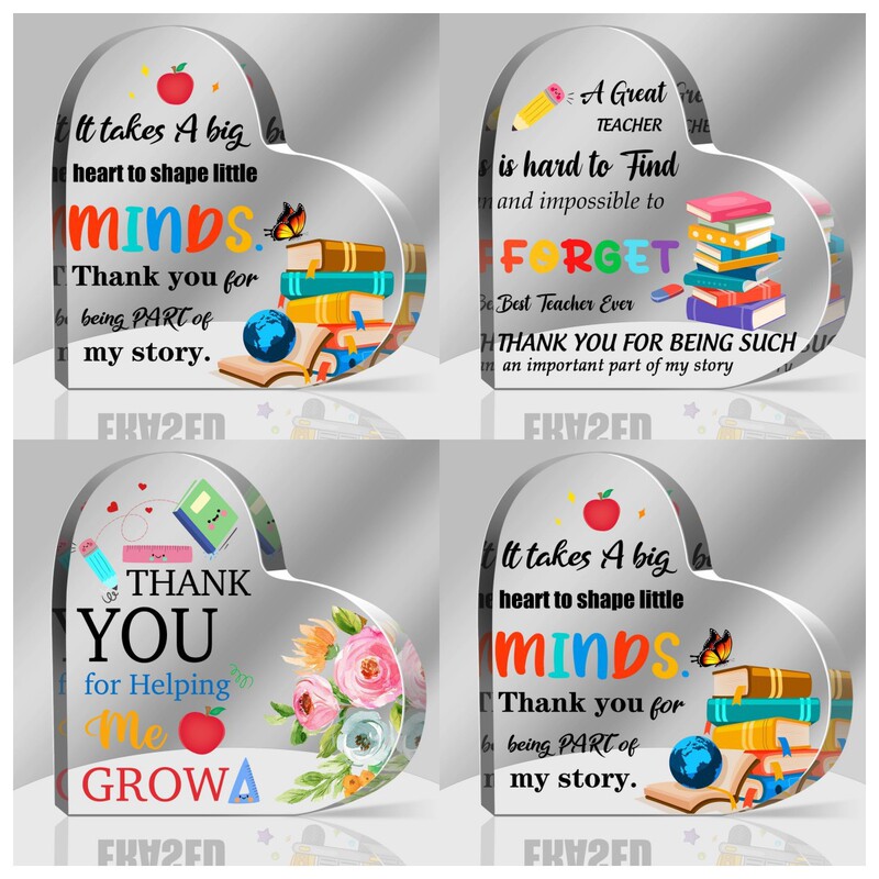 Cross-border New Color Love Acrylic Graduation Season Teachers' Day Gift Heart-shaped Gift Desktop Decorations Cross-border New Color Love Acrylic Graduation Season Teachers' Day Gift Heart-shaped Gift Desktop Decorations