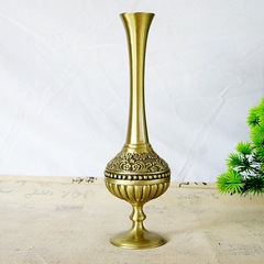 Peacock & Swan Vase, Metal Crafted Artwork for Home Decor, Electroplated Antique Bronze—A Social Media-Favorite Background Display Piece