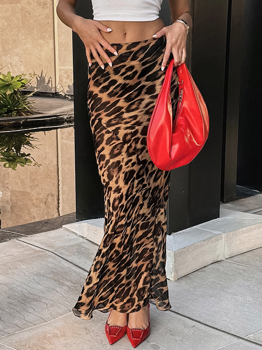fashionable sexy shiffon summer long skirt