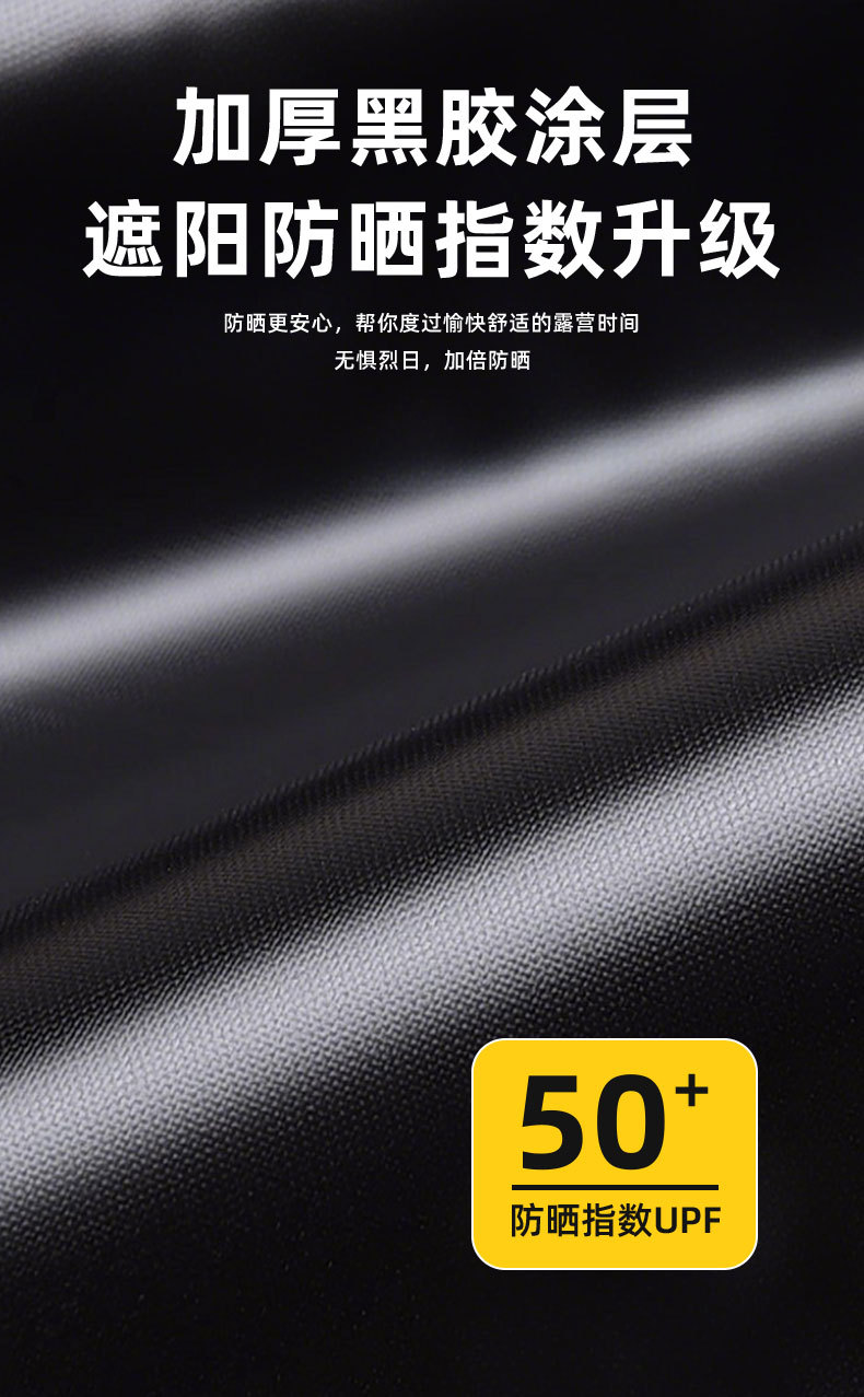 Outdoor Camping Hexagonal Canopy Tent Waterproof Thickened Sun Protection Black Glue Canopy Travel Silver-Coated Sunshade Tent