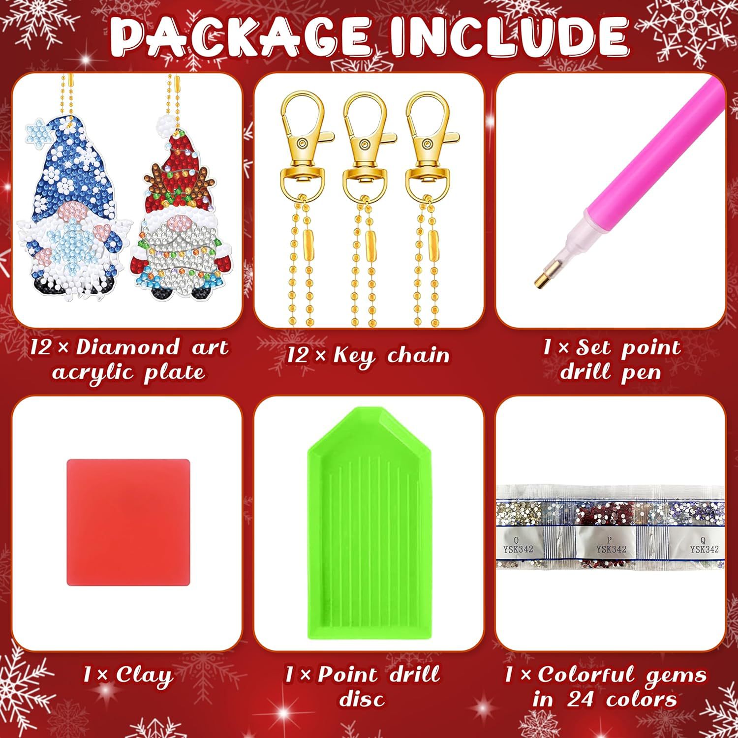 Venta directa de fábrica de accesorios para pintura de diamantes, pegatinas de diamantes DIY, llaveros de PVC acrílico con dibujos animados, disponibles para venta al por mayor.