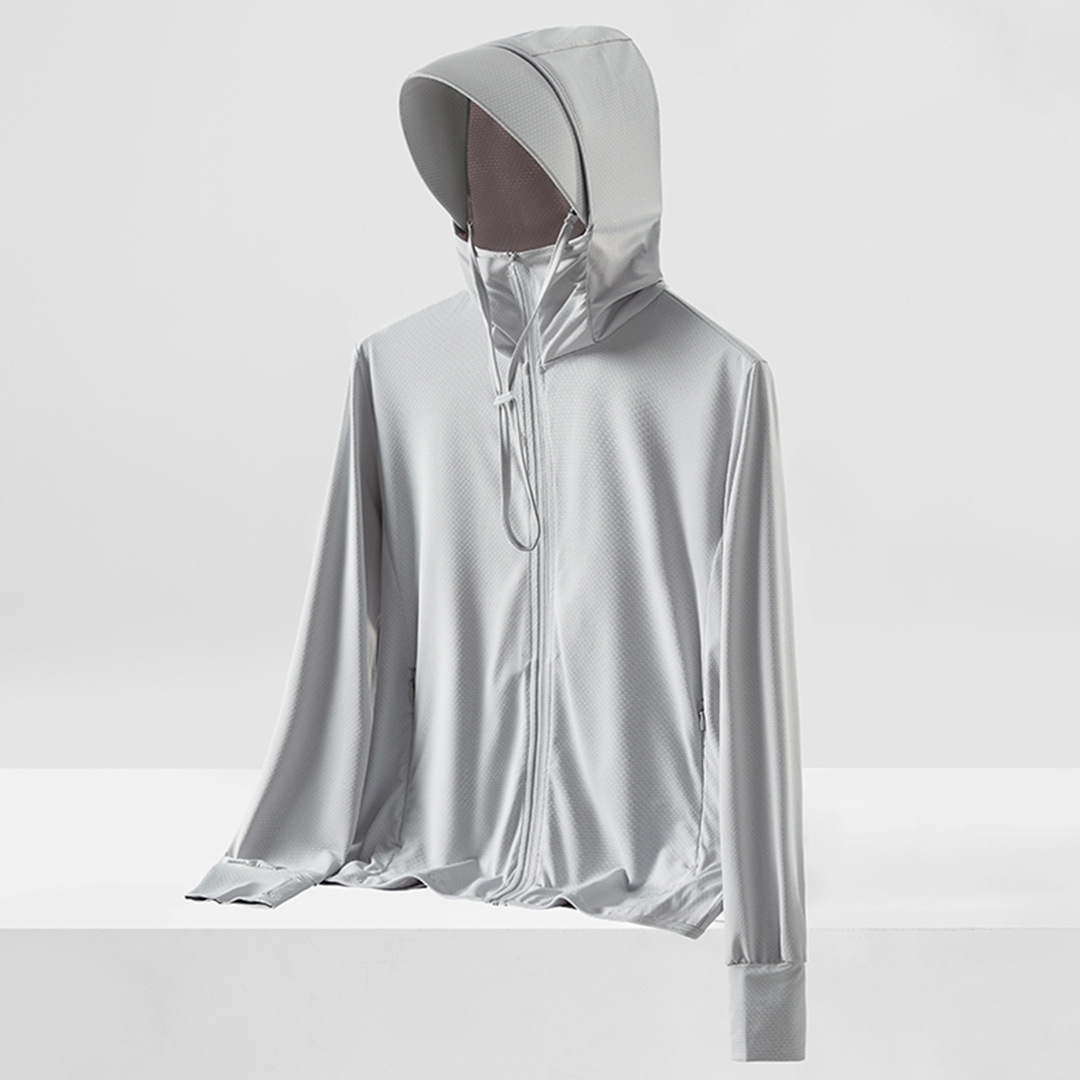 Summer Ice Silk Lightweight Sun Protection Clothing for Women, Breathable Outdoor Professional Fishing Cool Sun Protection Clothing, Men's Cycling Jacket
