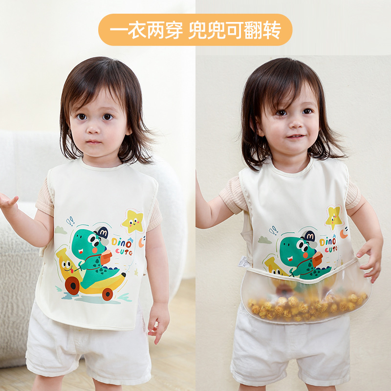 민소매-바나나 녹색 작은 공룡