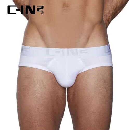C-IN2 men's briefs pure cotton low waist sexy U convex solid color comfortable and breathable youth briefs 005