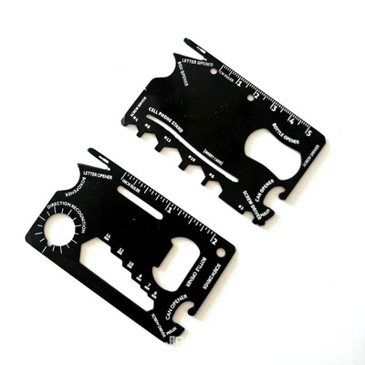 定制野营工具 不锈钢工具卡 多功能刀卡求生卡 可定制LOGO