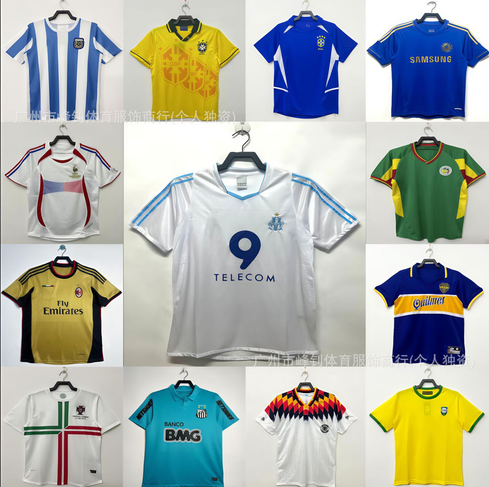 Classic Retro Football Jerseys from Yugoslavia, Santos, and Boca, Collector's Edition, Same Style as the Clubs, Exclusively for Cross-Border Wholesale