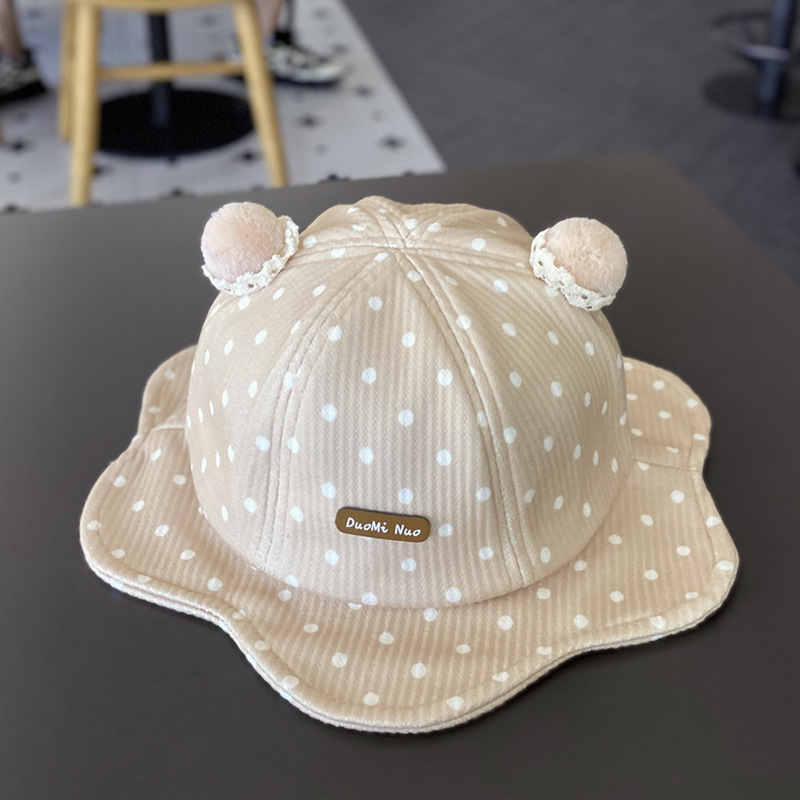 Sombrero para bebés primavera y otoño estilo coreano lindo bebé sombrero de pescador para viajar sombrero de protección solar para niñas versátil sombrero de cuenca