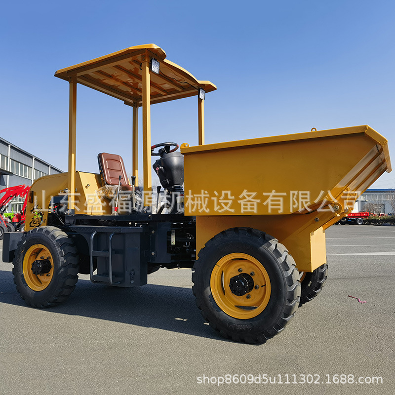 源头厂家3吨工程四轮液压柴油蹦蹦车 柴油四驱前翻斗车