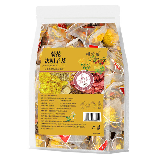 Chrysanthemum cassia seed tea triangle bag 250g/bag chrysanthemum wolfberry cassia seed licorice combination scented tea wholesale dropshipping