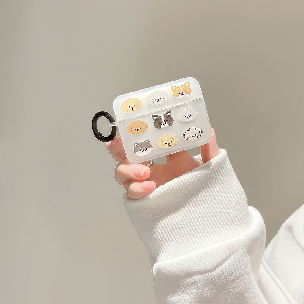 Nicho de dibujos animados de pantalla completa para perros gatos para Apple auriculares airpods 4 cubierta de protección pro3 auriculares cubierta