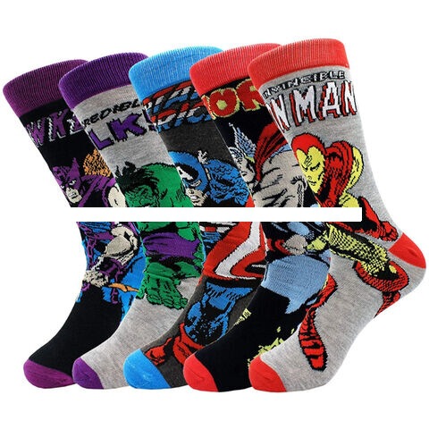 Unisex Jacquard Socks Avenger Pattern Crew Socks Unisex Jacquard Socks Avenger Pattern Crew Socks