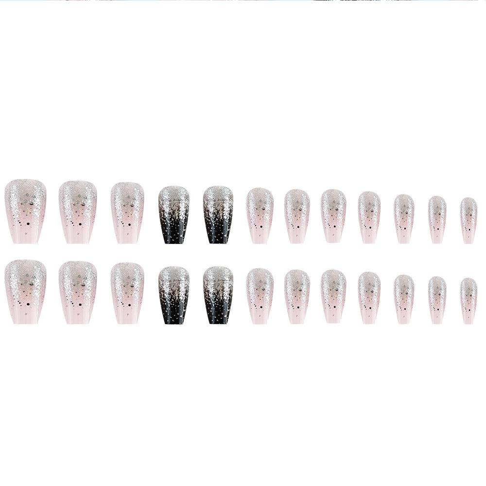 Y2K transfronterizo desgaste de uñas, 24 piezas de estilo de chicas calientes, uñas blanqueadoras, uñas falsas, lote mixto en stock